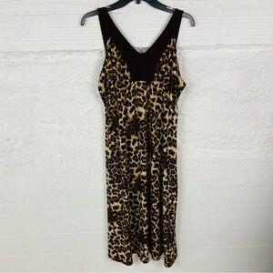 Antthony Brown and Black leopard Animal Print dress size PXL